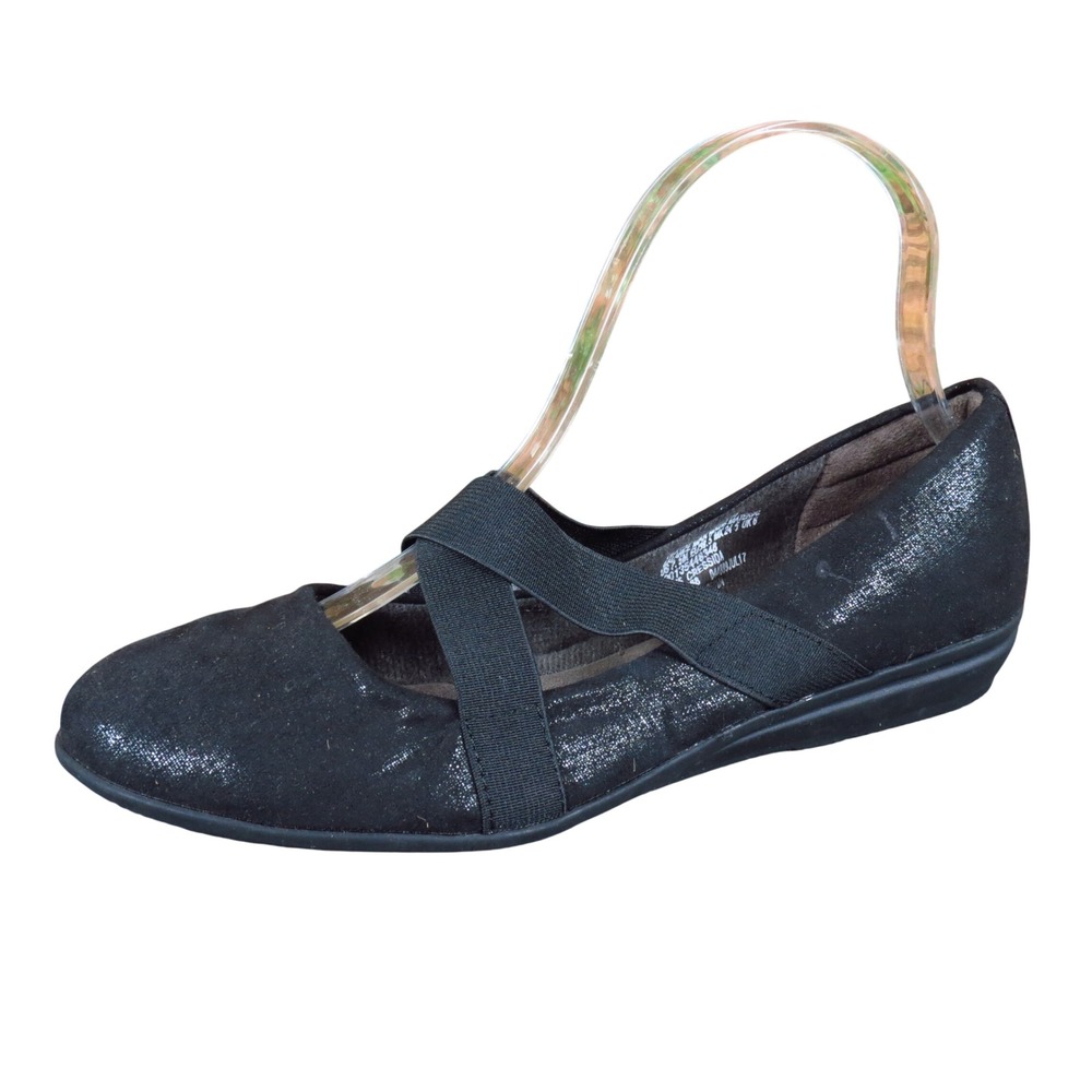 I‎ Love Comfort Cressida Womens Ballet Flat 7.5 Casual Walking Black Shimmer